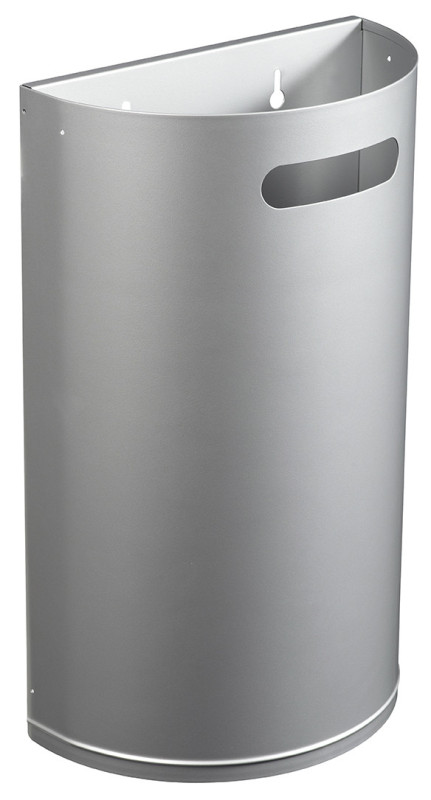 Corbeille murale 40 litres decrochable arkea gris metal ref 58403_0