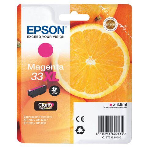 EPSON 33XL CARTOUCHE HAUTE CAPACITÉ MAGENTA POUR IMPRIMANTE JET D'ENCRE - CARTOUCHE AUTHENTIQUE