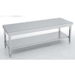 ERATOS Table De Soubassement Centrale Hauteur 600 - Profondeur 700 - Avec Etagere - 1700X700X600 - Livree Demontee MCBD70-170 - Acier inoxydable 18/10_0