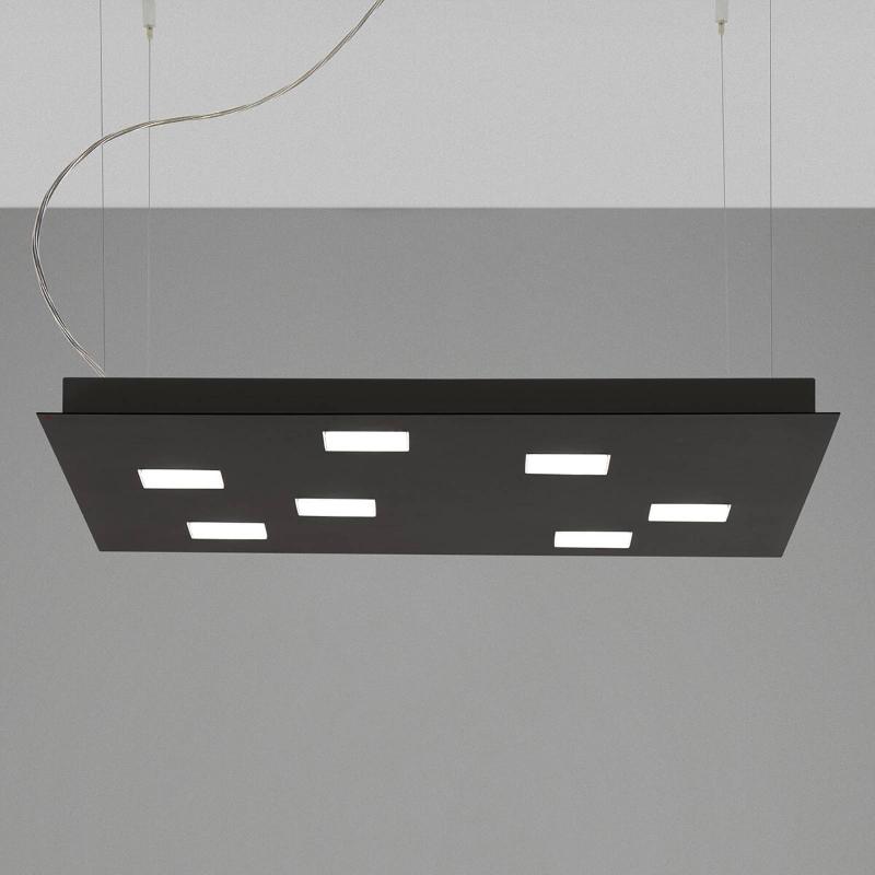 FABBIAN SUSPENSION LED QUARTER CARRÉE, NOIRE