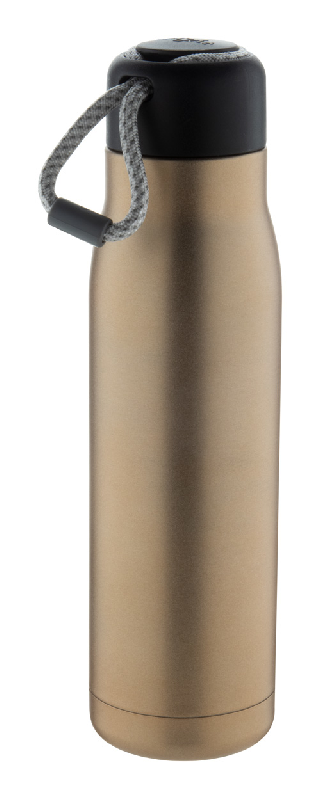 Gourde en acier inoxydable - isotherme à double paroi - finition mate - 500 ml - couleur dorée_0