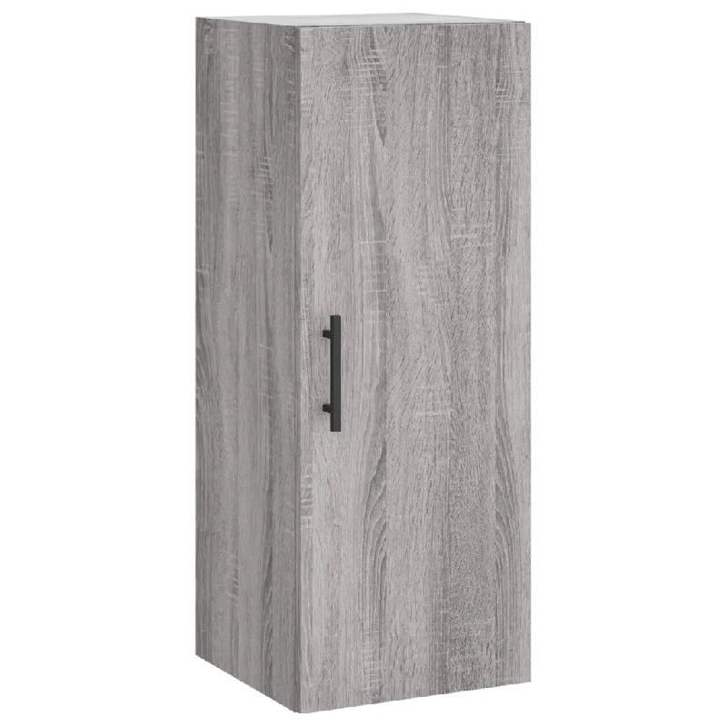 Helloshop26 - Armoire murale sonoma gris 34,5 x 34 x 90 cm design pratique rangement élégante en bois d'ingénierie gris 02_0048678 - gris Bois mass_0