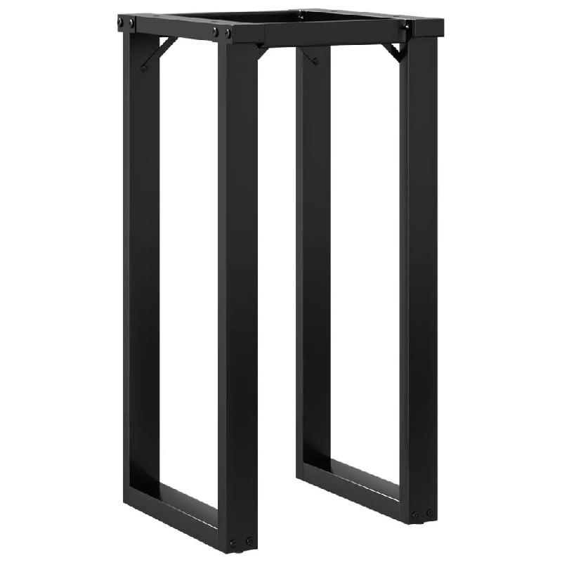 Helloshop26 - Lot de 2 pieds de table à manger cadre en O 40 x 40 x 73 cm stables robustes design industriel en acier noir 02_0047222 - noir acier 30_0