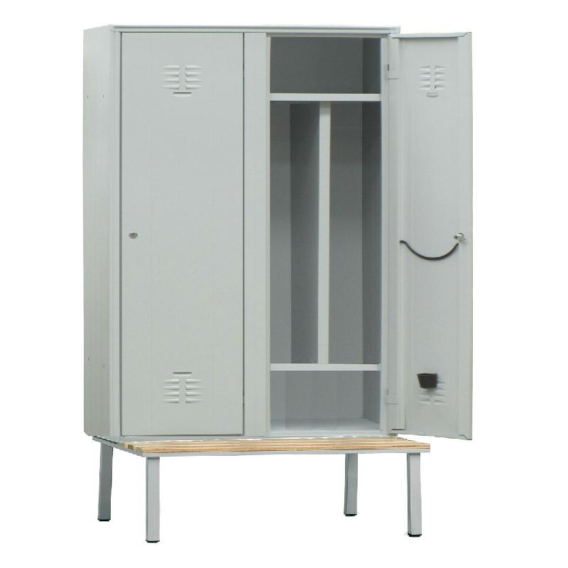ITALCONCEPT L2G Vestiaire Industrie Salissante Acier Sur Banc, 2100 x 800 x 800mm - 3616350000484_0
