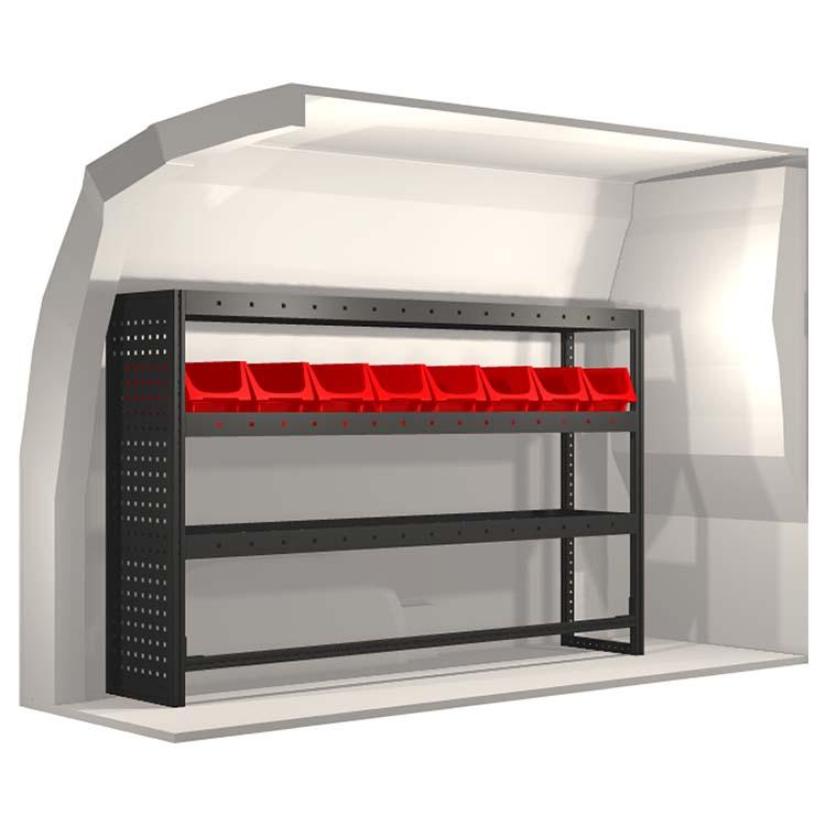 Kit aménagement 20100106 - pour Nissan NV200 - étagères avec tapis caoutchouc et 8 Modul-Box inclus_0