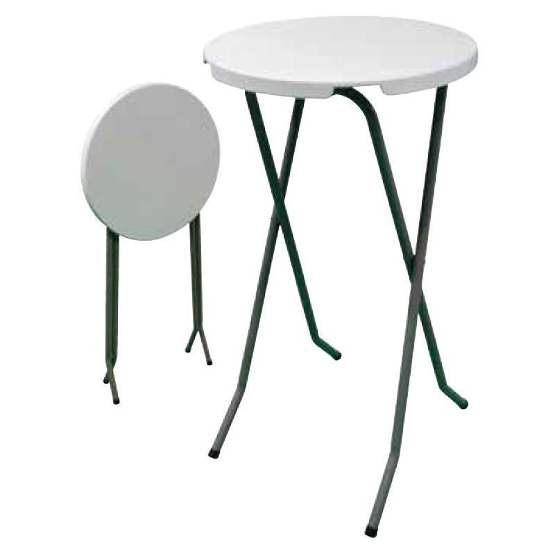Lot de 2 mange-debout 60 cm - Plateau rabattable en polyéthylène anti-UV - Usage intérieur et extérieur_0