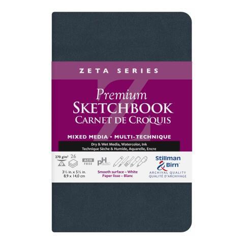 LOT DE 2 - ZETA SERIES CARNET SOUPLE 26F 8,9X14CM 270G - BLANC