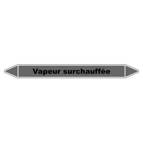 LOT DE 3 - MARQUEUR TUYAUTERIE - VAPEUR SURCHAUFFÉE - VINYLE LAMINÉ 250 X 26 MM