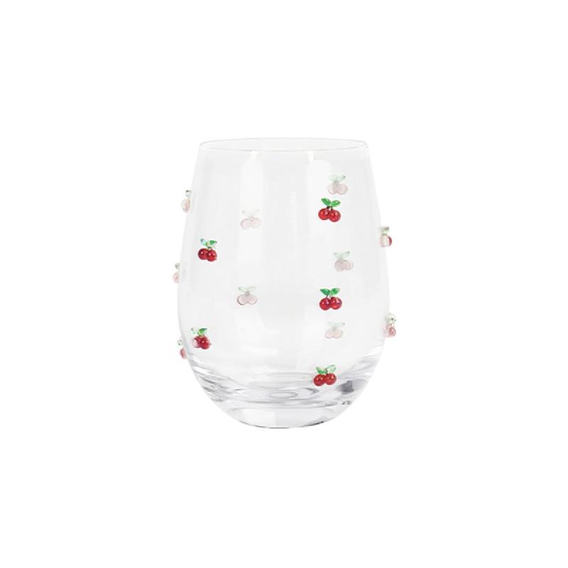 Novastyl - Lot de 4 gobelets 40cl en verre cerise - 3256391046524_0