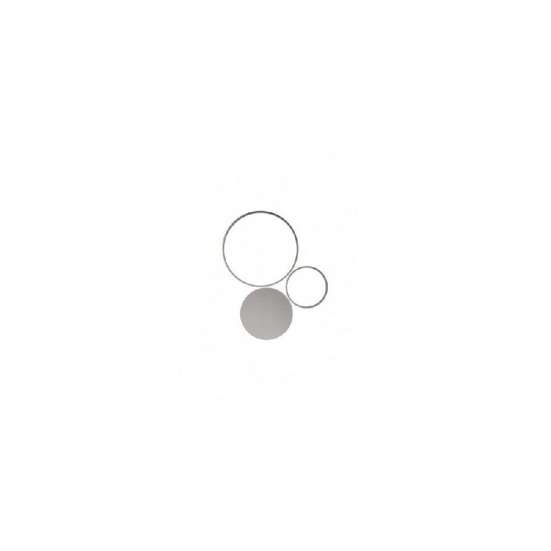 Ondaluce Pois plafonnier LED en métal et acrylique, 73x79x4 cm, 42W 4200lm dimmable CCT, argent - gris PL.POIS/SILVER-PC_0