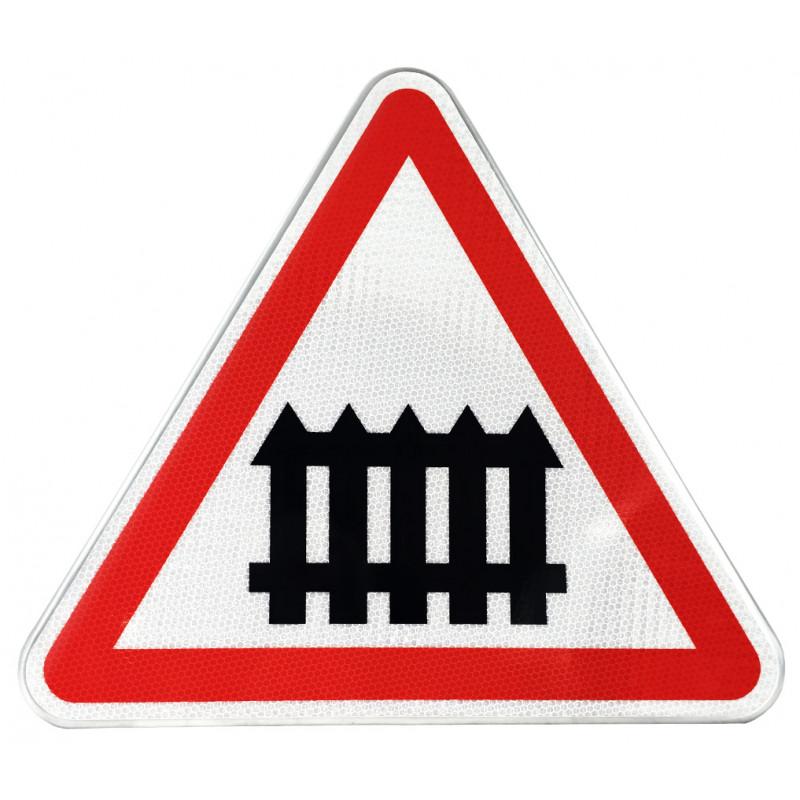 Panneau de danger A7 - Passage à niveau - WP Signalisation - Made in France et certifié NF et CE_0