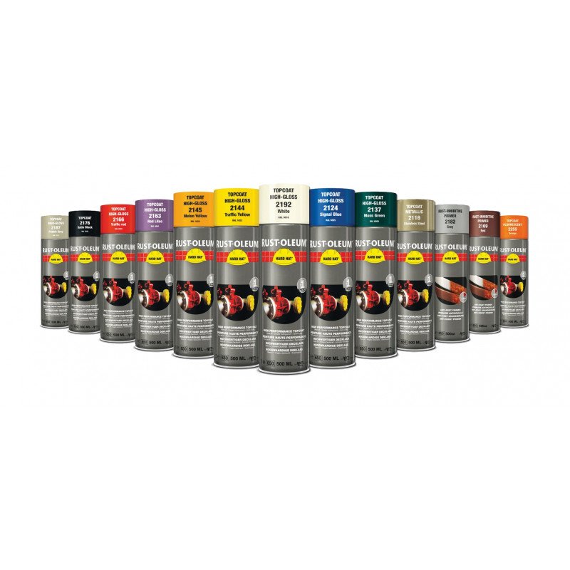 COUCHE DE FINITION HARD HAT RAL-COULEURS GRIS SOURIS RAL 7005 500ML - RUST-OLEUM - 2186