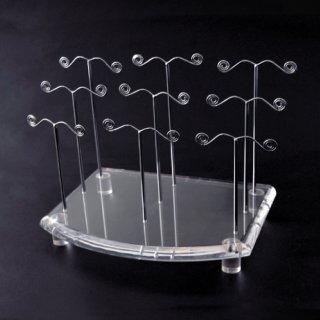 PLATEAU ARBRES BOUCLES D'OREILLES MÉTAL ET ACRYLIQUE TRANSPARENT