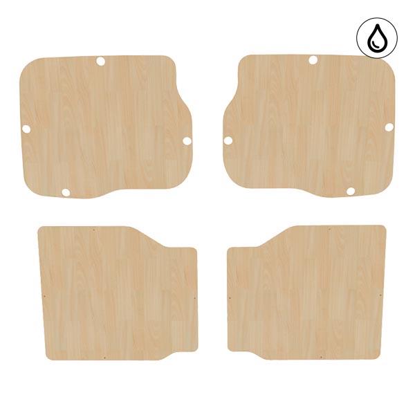 Portes arrière en contreplaqué vernis - Kit complet avec visserie et notice de pose - Compatible FIAT_0