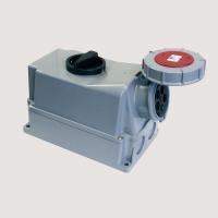 PRISE MURALE AVEC INTERRUPTEUR 230V 63A 2P+T IP67 ET IK08