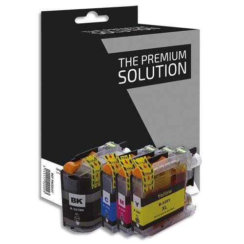 Cartouches d'encre compatibles jet d'encre - Noir, Cyan, Magenta, Jaune - Brother LC225/227, B8B225XL/227XL - Pack de 4_0