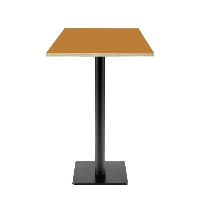 RestooTab - Mange-debout Milan T 50x50cm ocre maggese chants couleur bois - marron fonte TB-MITFF-5050M-MAGG-BOI_0