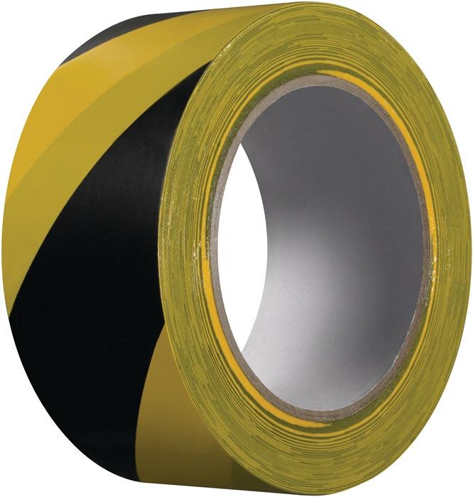 Ruban de signalisation PVC noir/jaune - Extra 339 KIP - 33m x 50mm - Qualité premium, solide et autocollant_0
