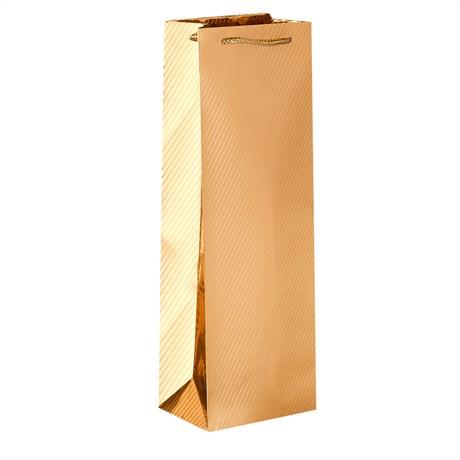 SAC BOUTEILLES MÉTALISÉ 120 G/M² 12.3+7.8X36 CM DORÉ (VENDU PAR 10)