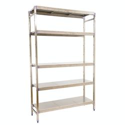 SimonRack Étagère en acier inoxyable initiel SIMONINOX 5 plateaux 1600x2490x500 mm (haut x largeur x profondeur) - 8425437073823_0