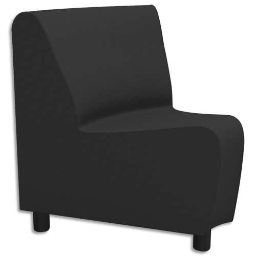 Chauffeuse modulaire d'angle 45° Izar - Gris anthracite Trevira - Tissu polyester et structure métallique_0