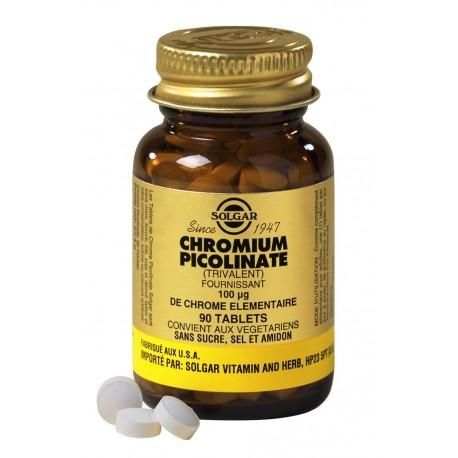 SOLGAR - CHROME PICOLINATE 100ΜG - 90 COMPRIMÉS