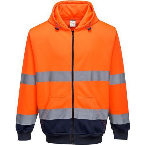 SWEATSHIRT HAUTE-VISIBILITÉ À CAPUCHE B317 BLEU/ORANGE XL - PORTWEST