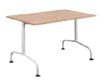 Table Luna - 120 x 80 cm - Piétements à dégagement latéral - Norme NF EN 1729_0