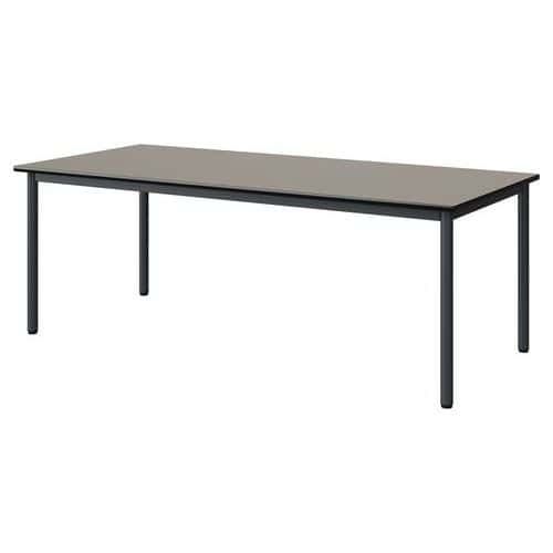 TABLE MALIBU 180X80 T4 4P STR ANTIB GRIS U727/NOIR GRIS 7016