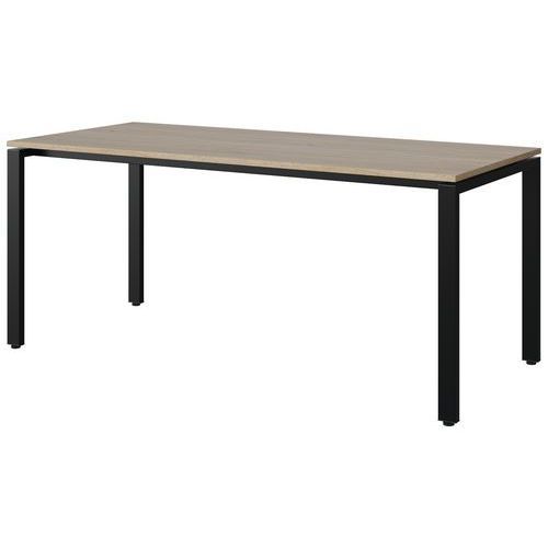 TABLE MALIBU 180X80 T6 SOUDÉ STRA ABS CHÊNE 1146/NOIR 9005 - MANUTAN EXPERT