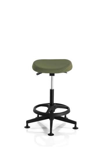 Tabouret d'atelier simili cuir - Hobbit 109 avec repose-pieds, réglable en hauteur de 620 mm à 880 mm_0