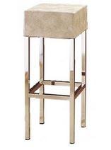 Tabouret de bar Dawa - assise rembourrée et châssis chromé_0