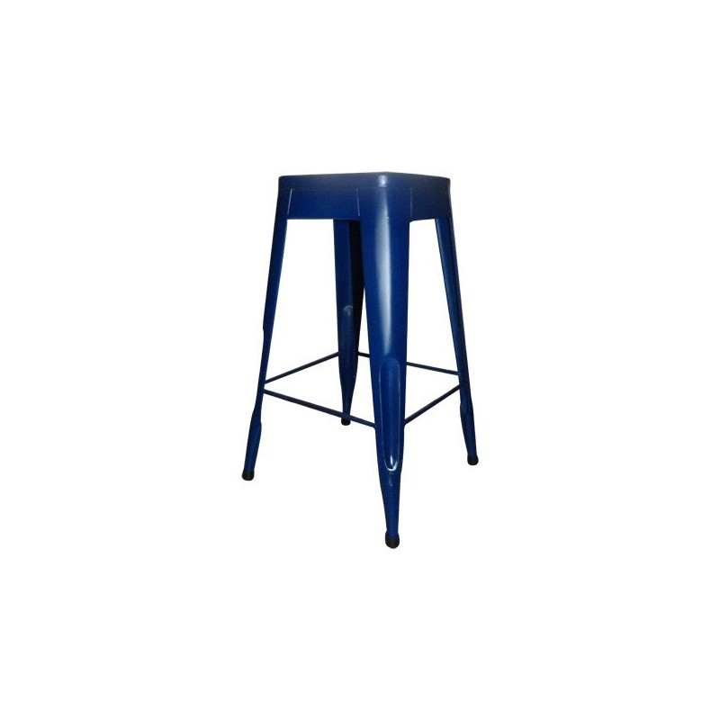 TABOURET EN MÉTAL BLEU
