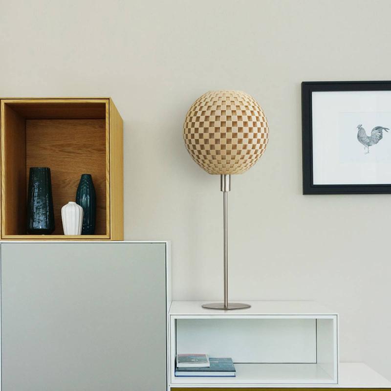 TAGWERK LAMPE À POSER TRESSAGE SPHÈRE AVEC PIED, BEIGE