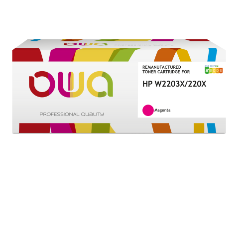 TONER REMANUFACTURÉ OWA - HAUTE CAPACITÉ - MAGENTA - POUR HP W2203X - TONER COMPATIBLE