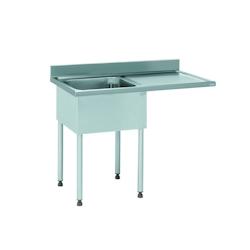Tournus Equipement Plonge lave-vaisselle encastré 1 bac égouttoir à gauche sans robinet l. 500 mm Tournus - 806592 - plastique 806592_0