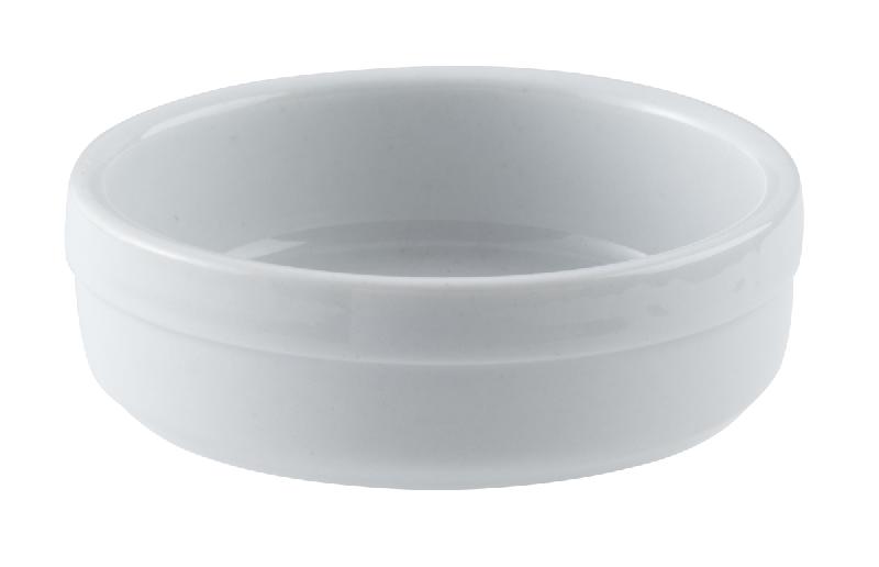 ASSIETTE CATALANE ROND BLANC PORCELAINE Ø 8 CM CAFETT