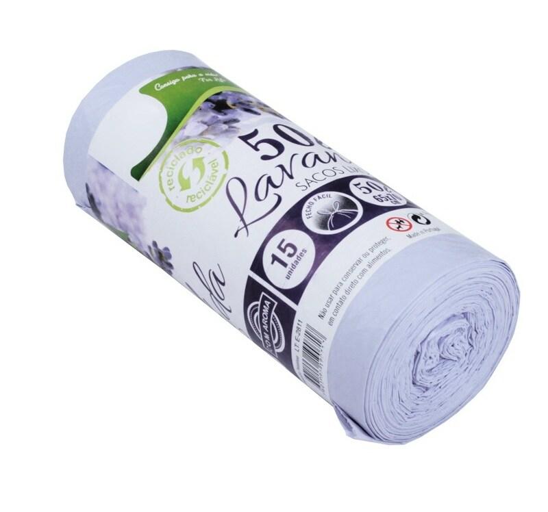 15 sacs poubelle 50 L parfum lavande avec fermeture facile - 8414271005961_0
