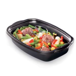 25 BOITES AVEC COUVERCLES MICRO ONDES NOIRS 1000 ML