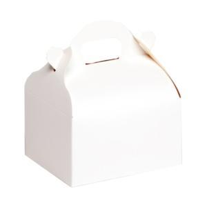 50 CAISSETTES PÂTISSIÈRES BLANCHES À POIGNÉE 20 X 18 X 7 CM
