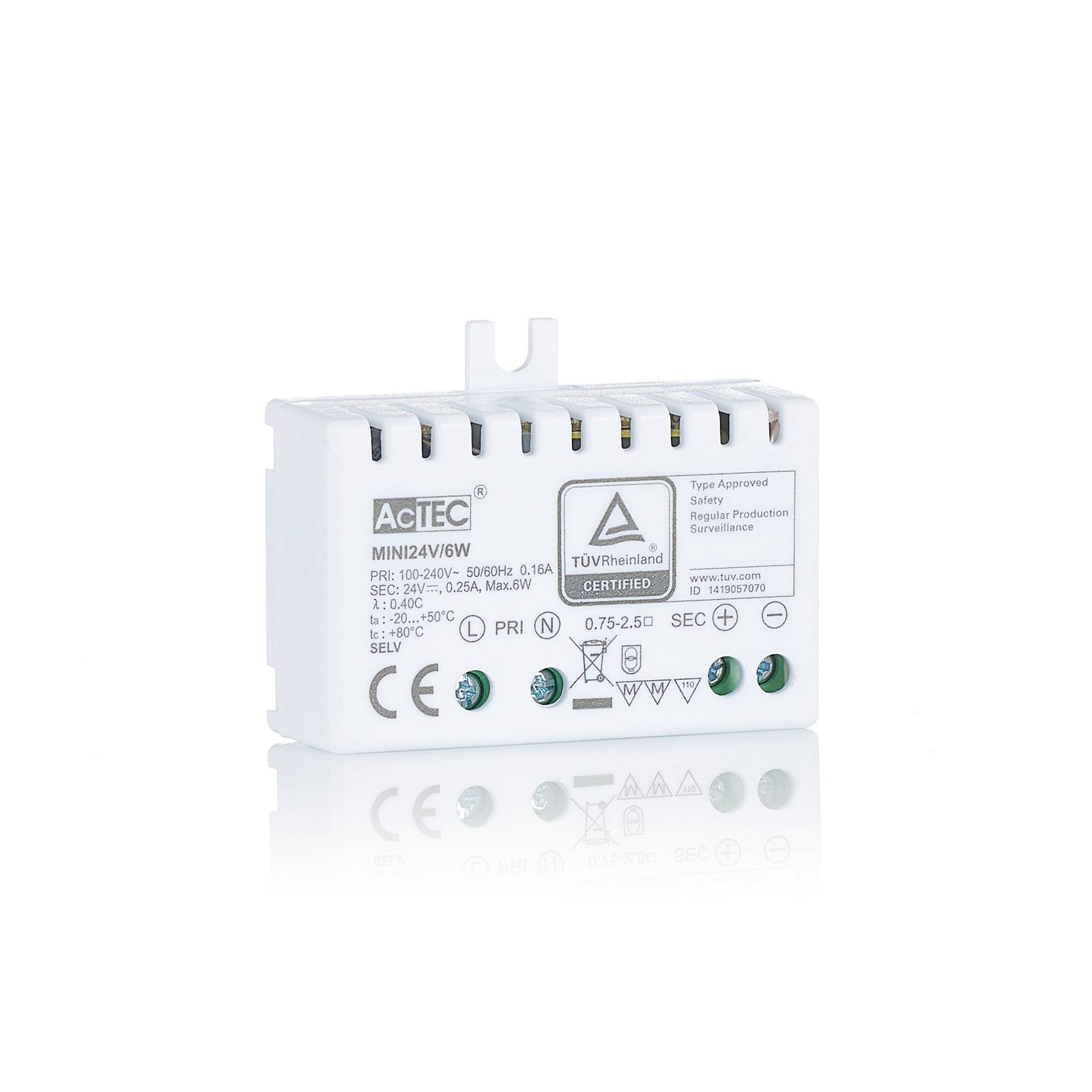 ACTEC MINI DRIVER LED CV 24V, 6W, IP20