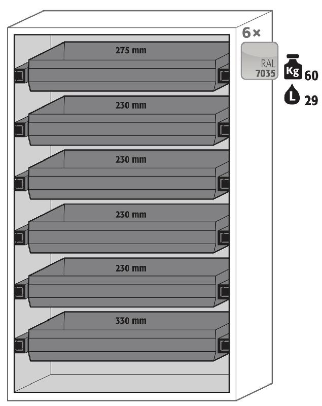 ARMOIRE SÉCURITÉ S-CLASSIC-90 S90.196.120.WDAS JAUNE - MANUTAN COLLECTIVITÉS