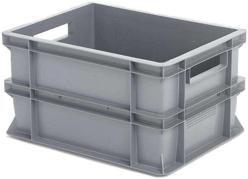 Bac plastique gerbable plein 35 L - Dimensions 400x300x360 mm - Gris anthracite_0