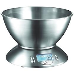 Balance de cuisine Adler AD 3134 avec bol 2L, capacité 5kg, précision 1g - 3701123975028_0
