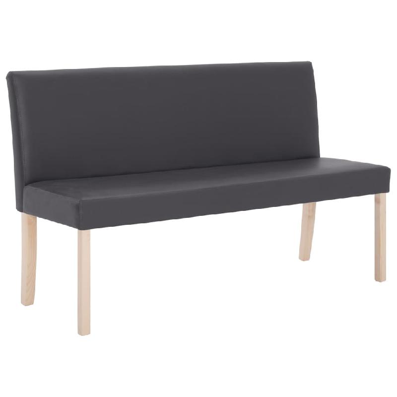 BANC BANQUETTE 139,5 X 54 X 85,5 CM GRIS SIMILICUIR 02_0010990_0