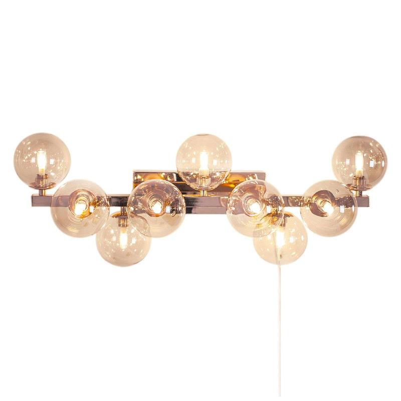 BY RYDÉNS SPLENDOR APPLIQUE, 9 LAMPES, AMBRE