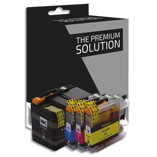 CARTOUCHE PSN/4 THE PREMIUM SOLUTION - COMPATIBLE JET D'ENCRE - BROTHER LC225/229 - B8B225XL/229XL - CYAN / MAGENTA / JAUNE