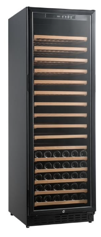 Cave à vin de vieillissement grande capacité - 168 bouteilles - Classe B - Température réglable 5 à 18°C - Froid ventilé - Porte anti-UV_0