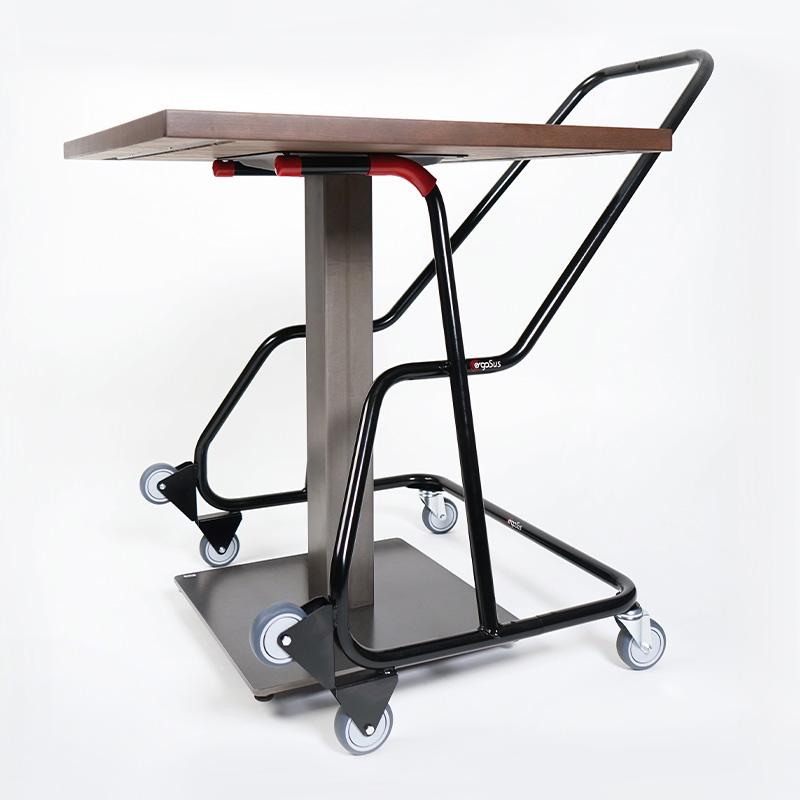 Chariot pour table avec pied central ou grands plateaux_0