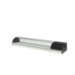 CORECO Vitrinette A Tapas Avec Dessus Vitre Courbe - +4/+8 - 1755X410X255 - Interieur Fond Plat Pour Accueillir Des Plats (Non Inclus) BCL-8 - Acier i_0
